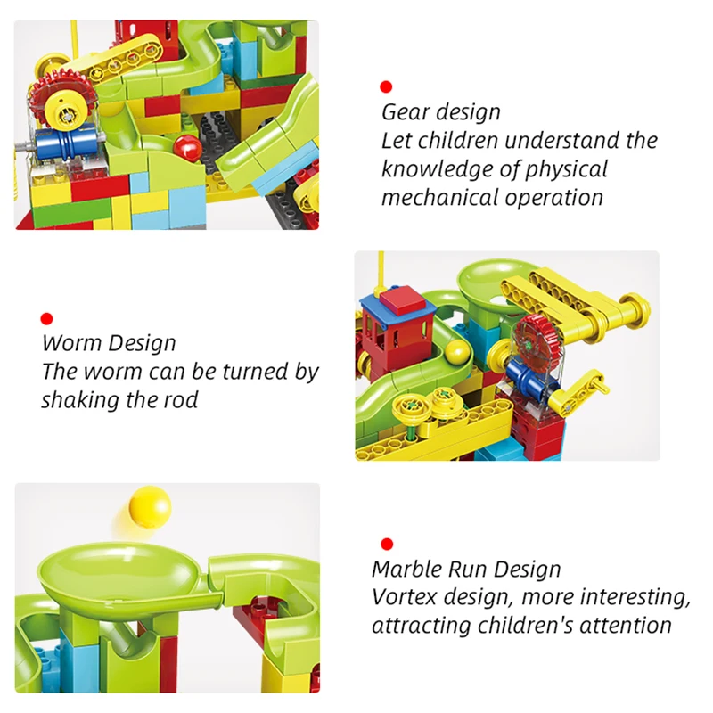 130 шт. гоночный лабиринт с шариками колесо шестеренки технические строительные