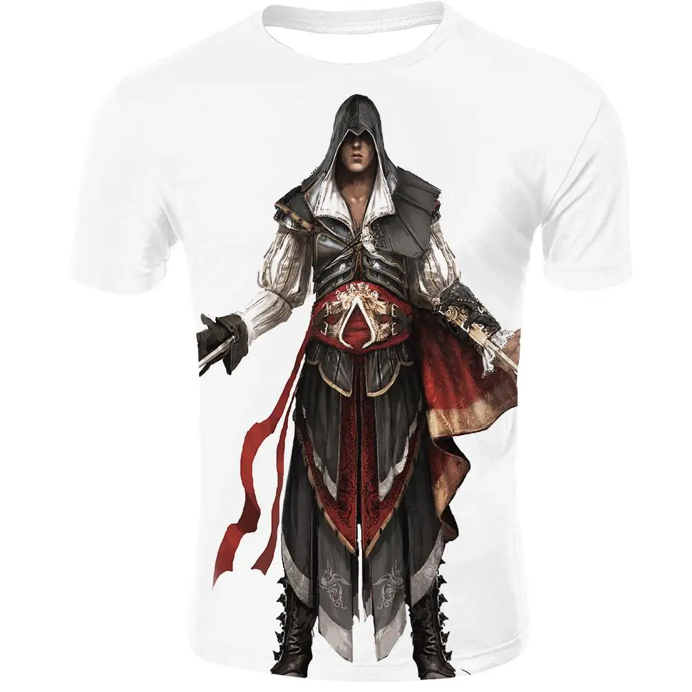 Лето готический Assasin's Creed 3d T ShirtPrinted Мужские Пользовательские футболки хип-хоп аниме одежда мужская футболка с рисунком - Цвет: T04161