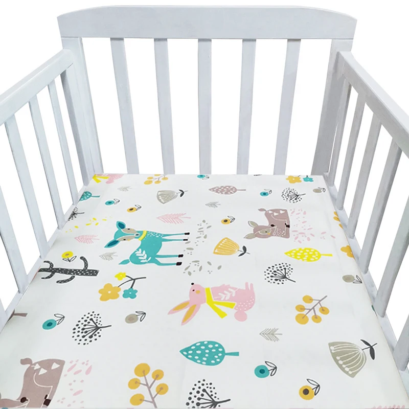

Baby bed sheet 100%cotton newborn bed sheets cartoon baby environmental protection reactive print 150X90cm