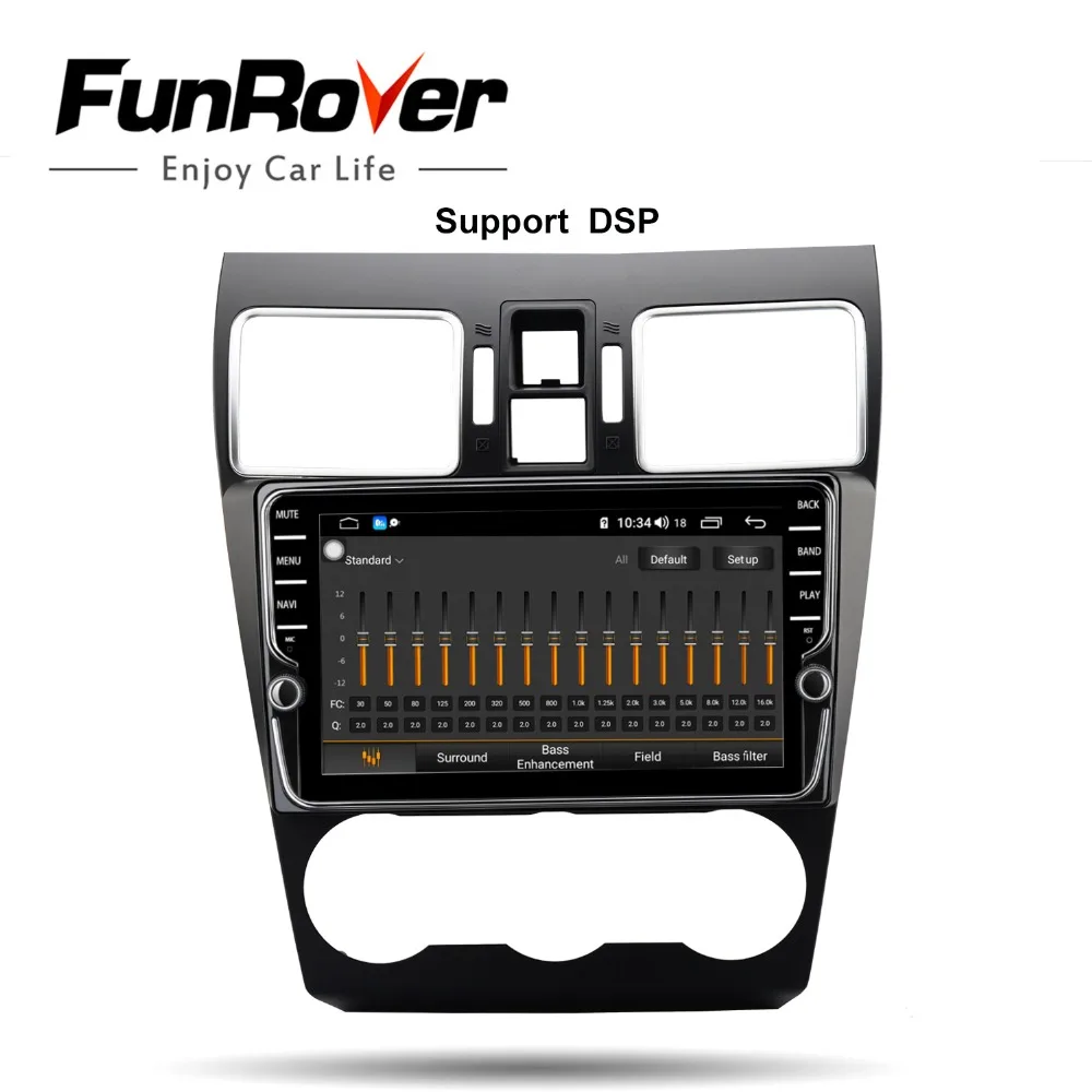 Автомобильный мультимедийный dvd плеер Funrover Octa core android 9 0 для Subaru Forester XV WRX 2012 2018 2 din