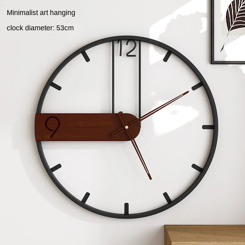 

Living room clock simple Retro creative iron Simple silent wall clock Nordic living room decoration Watch