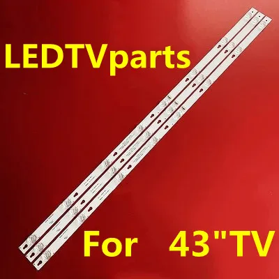 

3 PCS LED Backlight Strip for Thomson 43UC6306 43UC6406 TCL 43S303 43S305 43DP608 D43A810 TOT_43D2900_3X8 OEM43LB06_LED3030F2.1