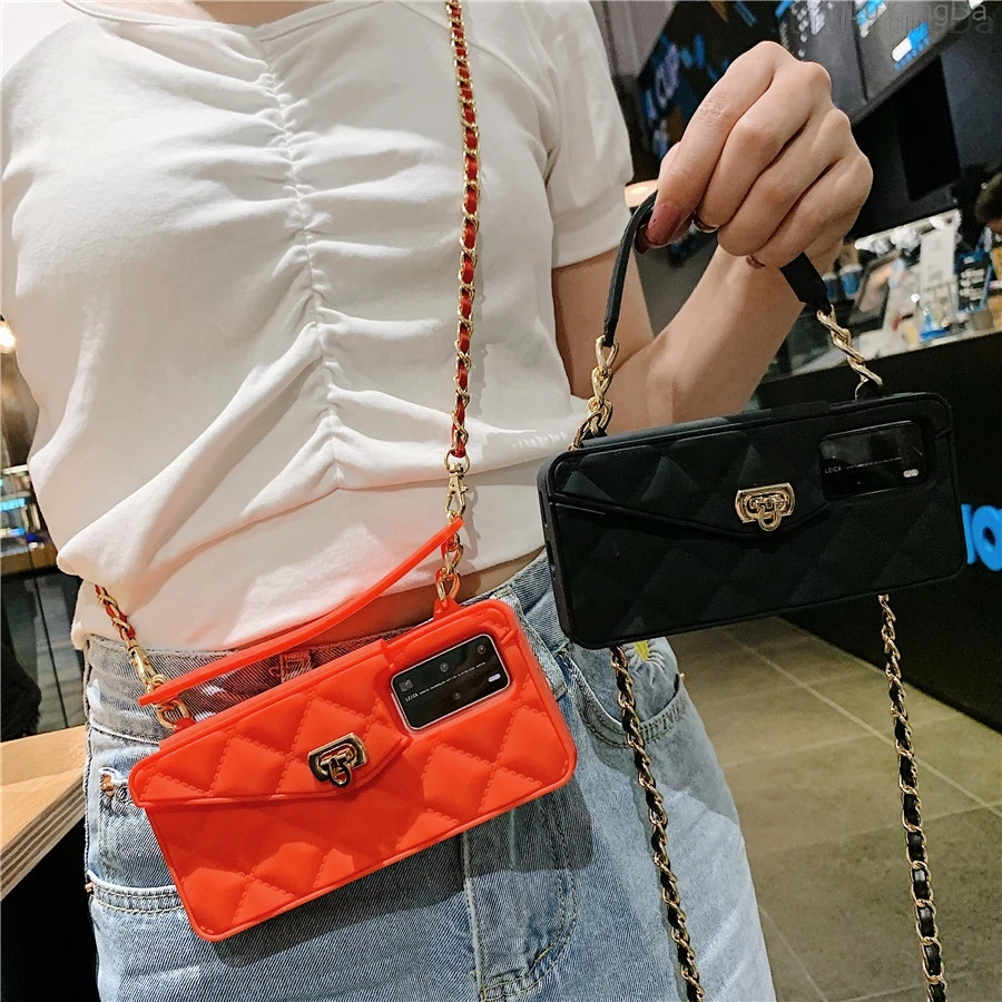 Сумка через плечо кошелек чехол для телефона Huawei nova 7 nova7 Pro Мягкий силиконовый с