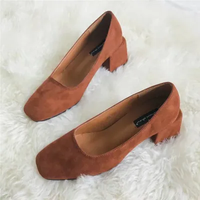 Обувь с квадратным носком в британском стиле коллекция 2019 года сезон осень