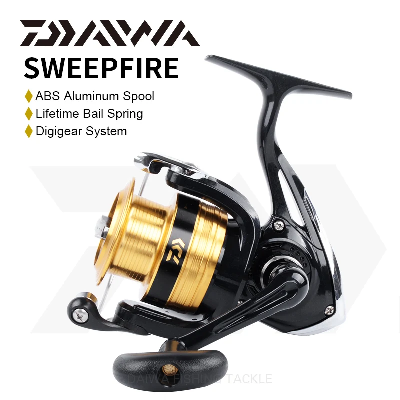 

DAIWA SWEEPFIRE 2B Spinning Fishing Reels 1500/2000/2500/3000/4000 Models Gear 2BB Ratio 5.3:1 Max Drag 2/4/6kg Aluminum Spool