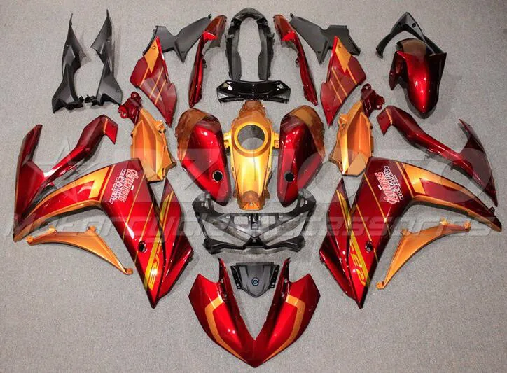 

4 Free Gifts Injection mold New ABS Fairings Kit Fit for YZF- R3 R25 2015 2016 2017 2018 15 16 17 18 bodywork set Red Golden