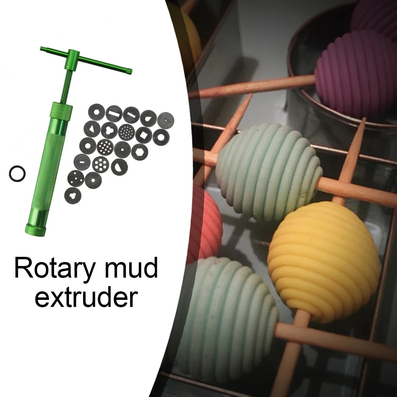 

Clay Extruder Stainless Steel Crowded Mud Machine Polymer Craft Tool Cake Fondant Sculpture Decorating Tool Set