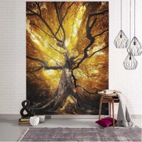 forest tree tapestry wall hanging aesthetics room decoration psychedelic bohemian bedroom living room dormitory wall decoration