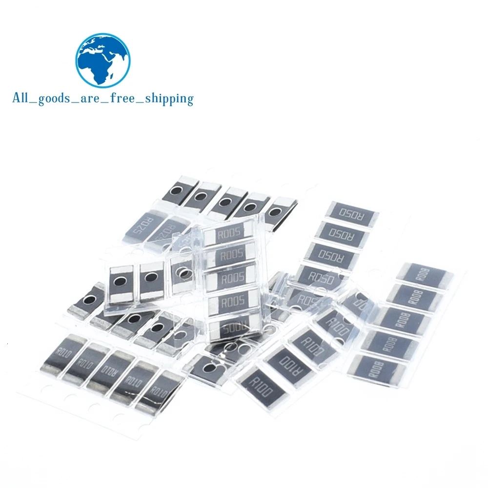 TZT 50 шт. сопротивление сплава 2512 SMD комплект образцов резистора, 10 шт. X 5 шт. = 50 шт. R001 R002 R005 R008 R010 R015 R020 R025 R050 R100