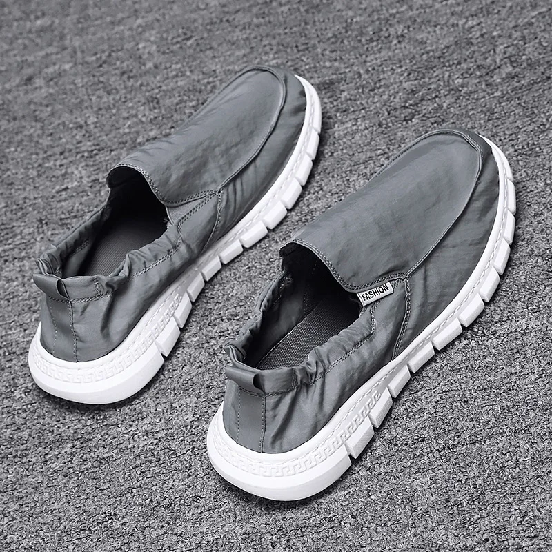 

2021 spring and summer all-match men's shoes men's canvas shoes one pedal sports leisure lazy breathable driving shoes