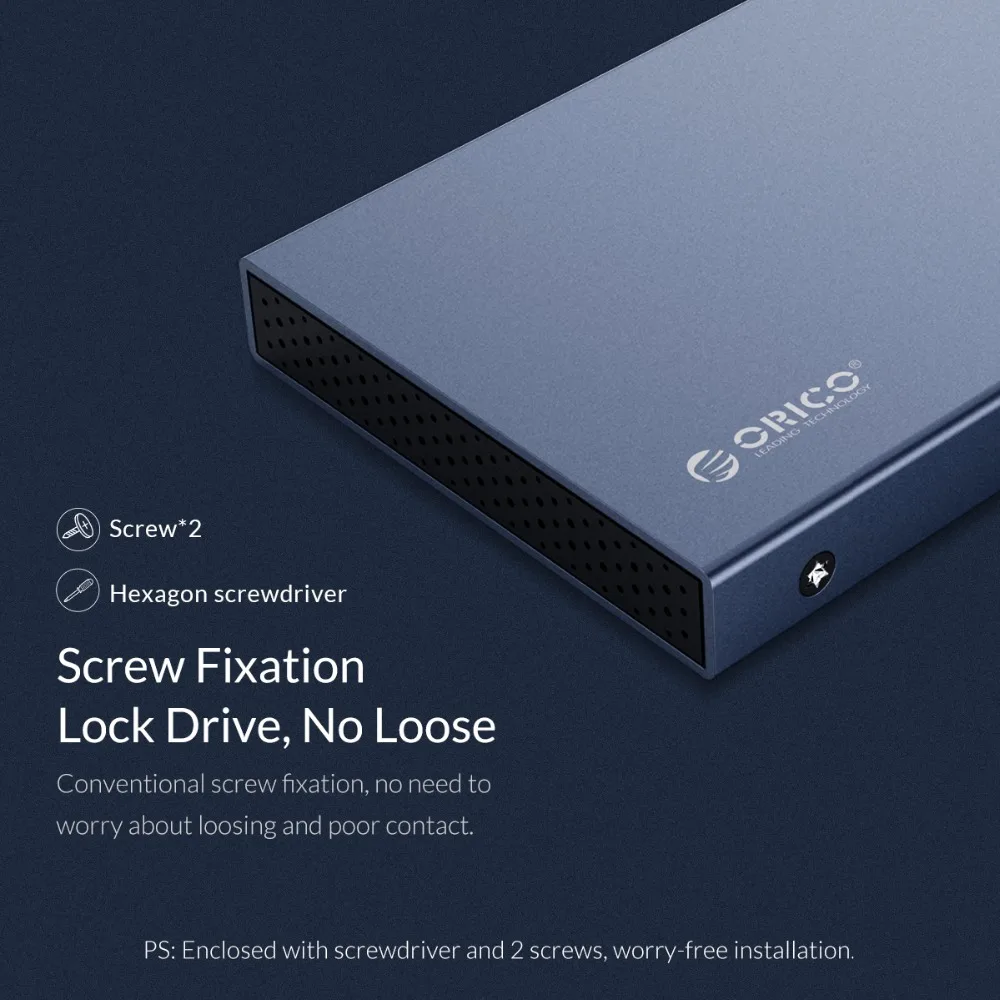 Чехол ORICO для жесткого диска 2 5 дюйма Type C из алюминиевого сплава USB3.1 Gen2 корпус с