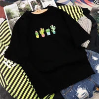 pure cotton female 2022 new summer wear t shirts with short sleeves or lend students relaxed joker coat