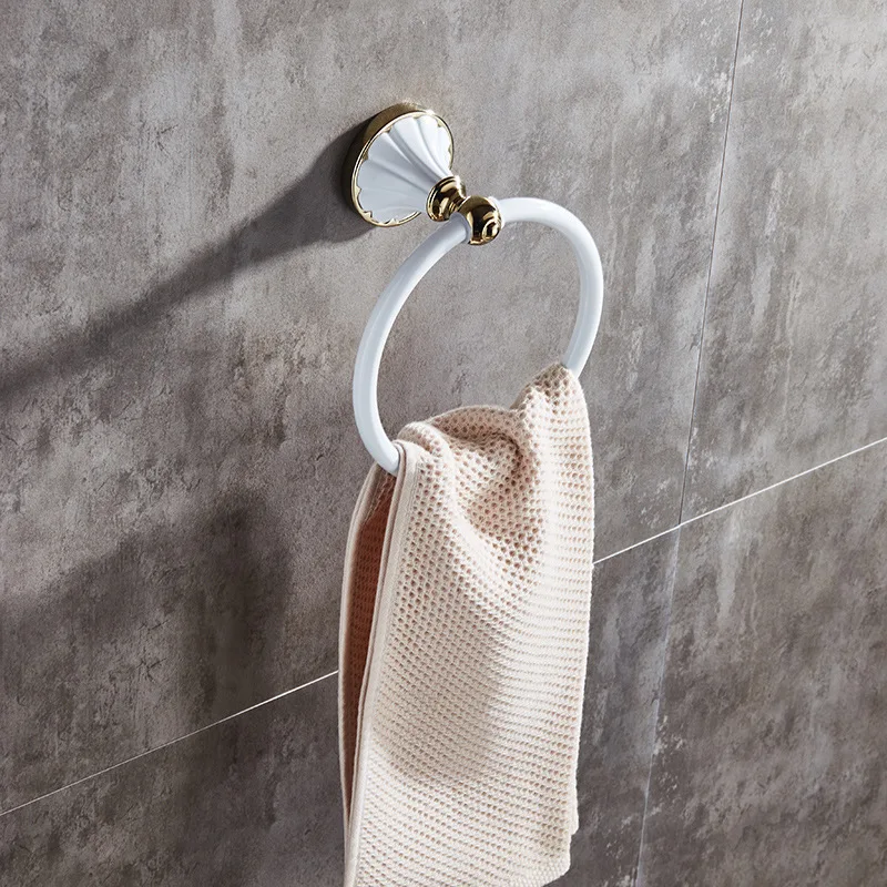 Вешалка для полотенец с покрытием из белого золота|Вешалки полотенец| |