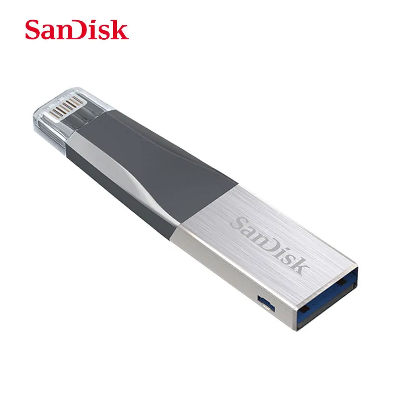 Двойной Флеш-накопитель SanDisk OTG USB 3 0 флеш-накопитель 32 Гб 64 ГБ для iPhone 7 Plus 6 5