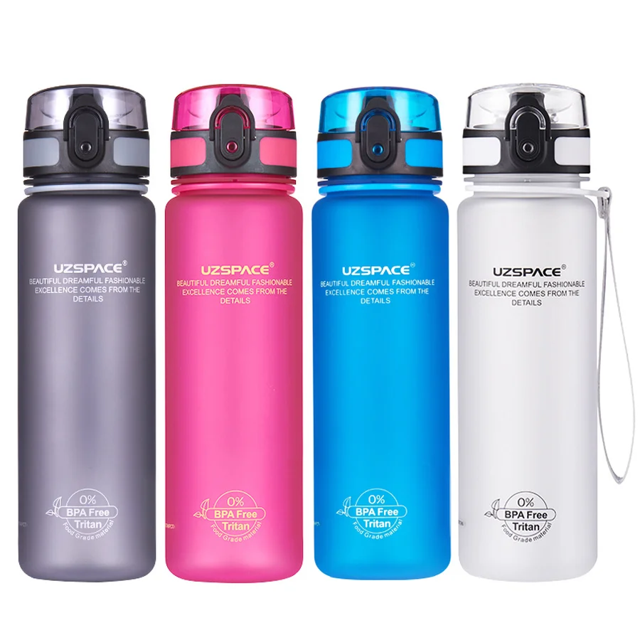 

Portable Outdoor Sports Fitness Water Bottle Plastic Transparent Space Water Bottle Tazas Desayuno Bicycle Healthy Space EA60SH
