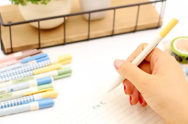 1 шт. упак. простая гелевая ручка в клетку полоску 0 5 мм школьные принадлежности