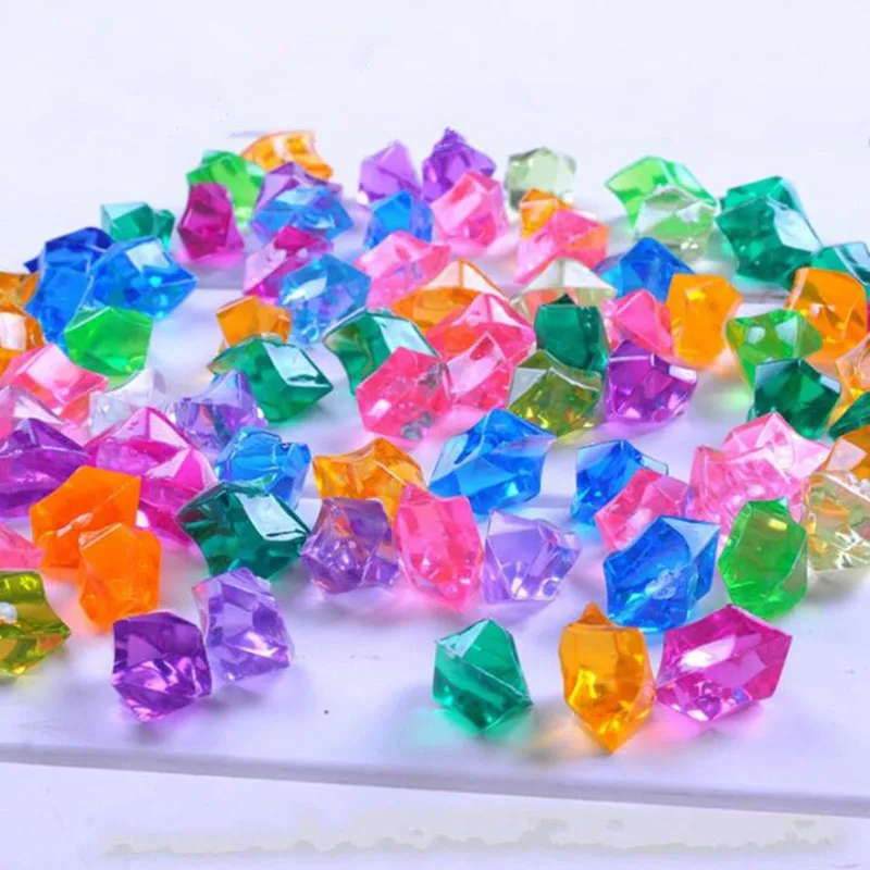 

2021 New Colorful Pirate Jewels Treasure Acrylic Crystal Gems Vase Filler Confetti Pirate Props Birthday Theme Party Favors