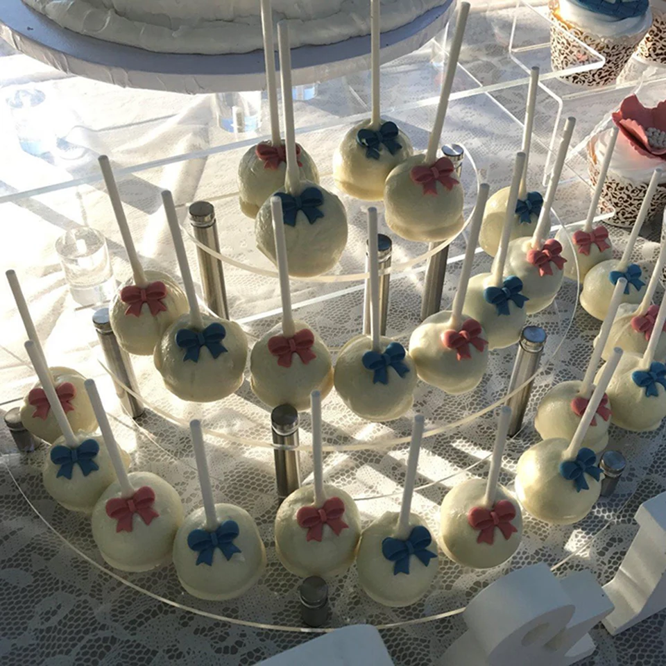 Подставка для рождественских конфет Transhome акриловая подставка десертов 3 уровня