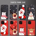 Новогодний матовый чехол для iphone 12 11 pro max 7 8 plus x xr xs se20 13 6s, рождественский подарок, силиконовый чехол для телефона с Санта-Клаусом
