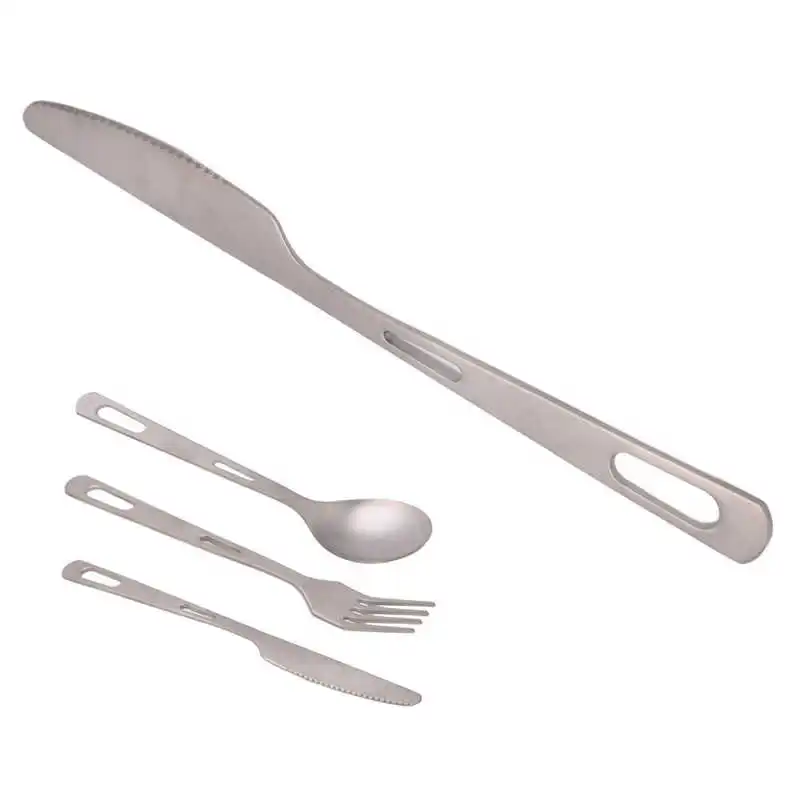 Столовые приборы для походов Антикоррозийная Титановая посуда пикника и пешего
