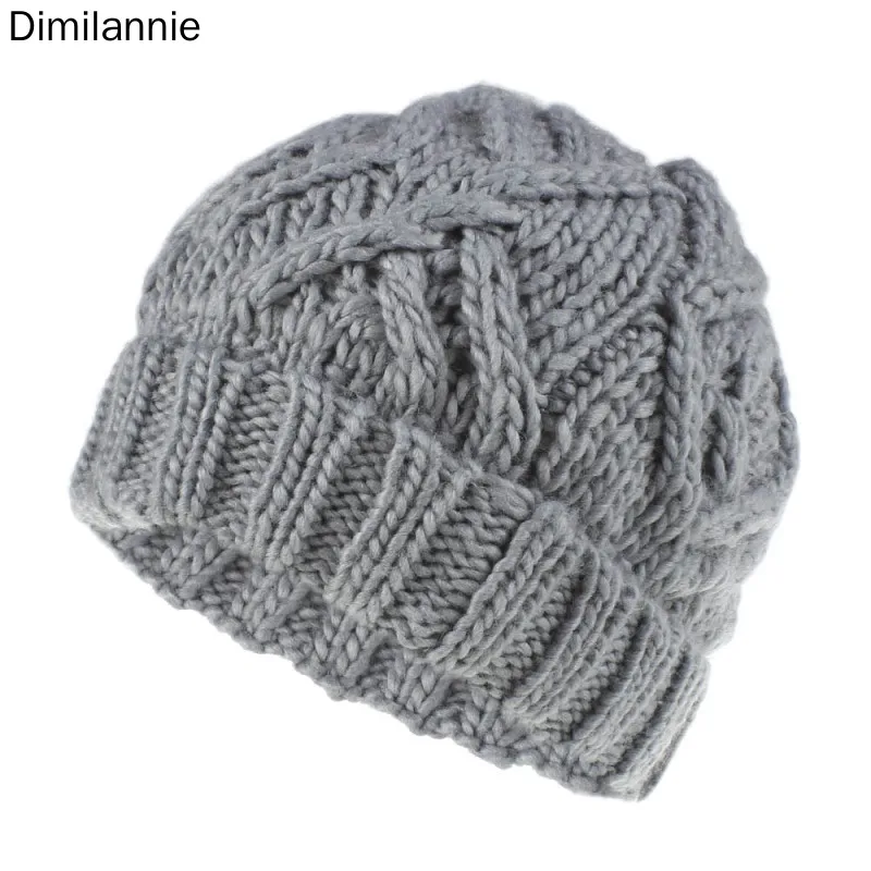 

Crochet Beanies Hat 2019 Women Men Solid Knitted Caps Dome Hats for Woman Winter Hip Hop Ski Skullies Beanies