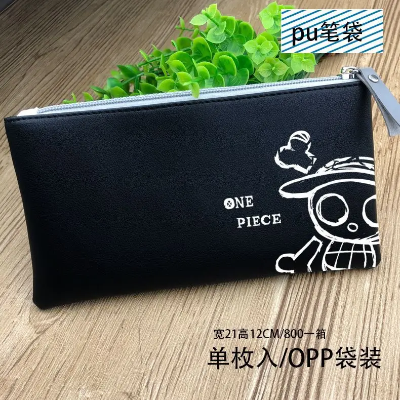 

Anime Pirates Kings Long Zip Wallet Monkey D Luffy Synthetic Leather Coin Purse Stationery Storage Bag