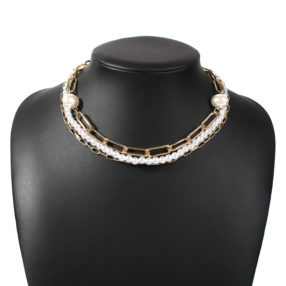 

2020 New Imitation Pearl Alloy Combination Necklace, Full of Charm, Versatile, Suitable for Party,Birthday,Engagement and Travel