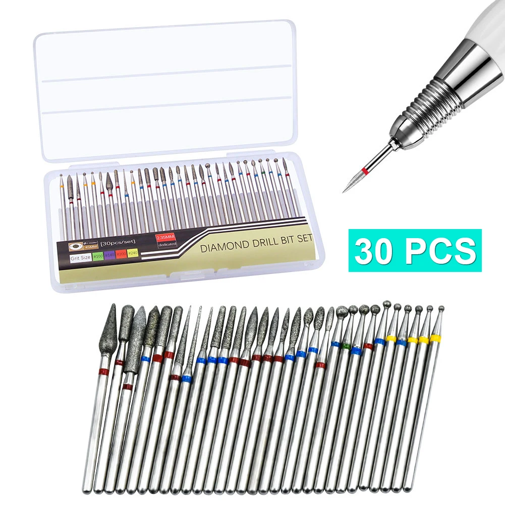 Набор керамических фрез для ногтей 7 шт. с коробкой фрезы принадлежности