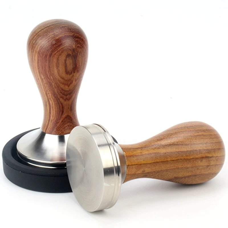 

Espresso Tamper,Coffee Tamper Made Of High Stainless Steel and Real Wood Handle,Barista Tamper Including Tamper Mat