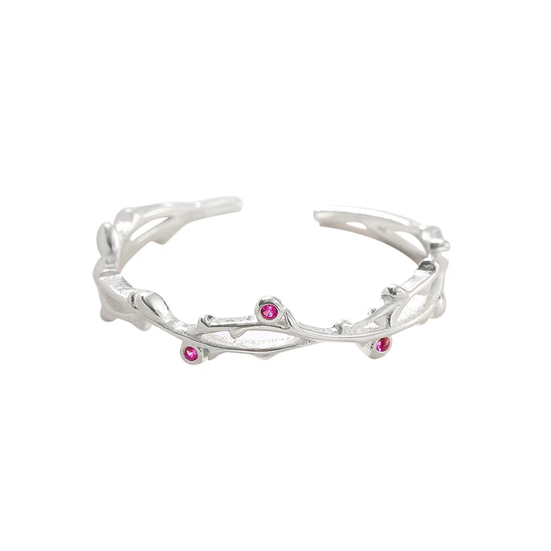 Новые серебряные кольца на палец в виде ветвей листьев модные ювелирные изделия