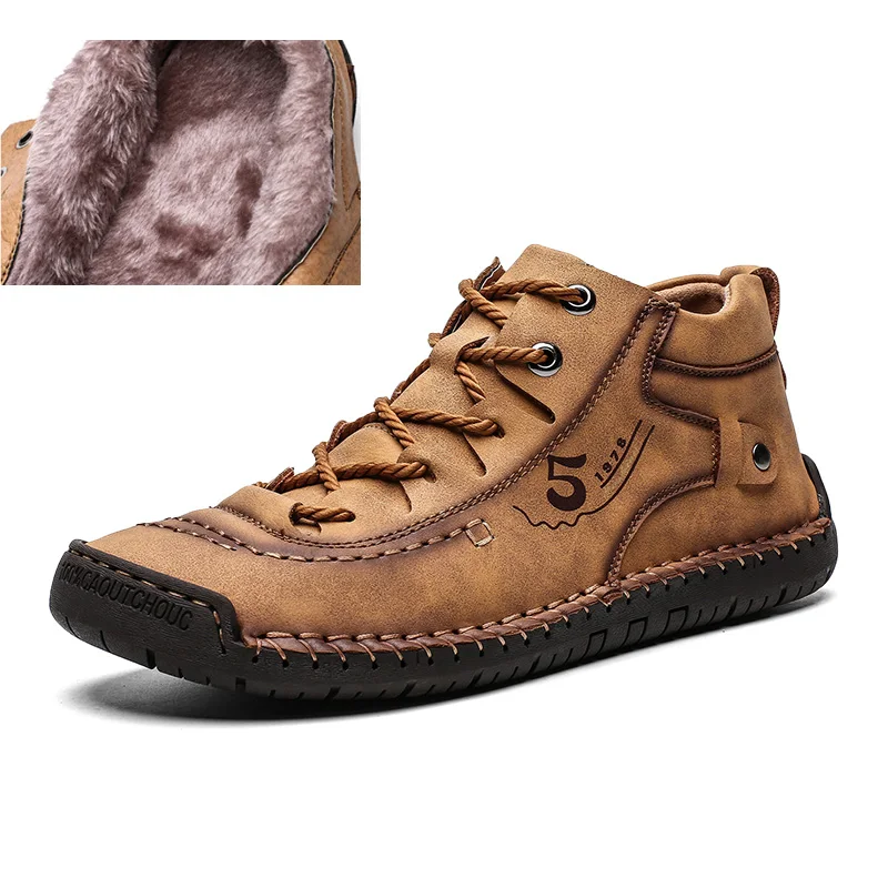 Осень-зима Мужская обувь из натуральной кожи на высоком каблуке женские