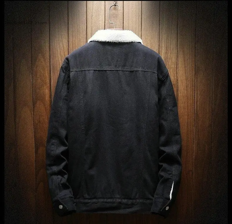 Зимняя модная мужская джинсовая куртка верхняя одежда уличная и пальто теплая