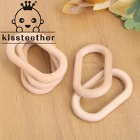 kissteether new baby beech wood wooden ring teether diy bracelet crafts gift teething accessory baby decorate teether toy gift