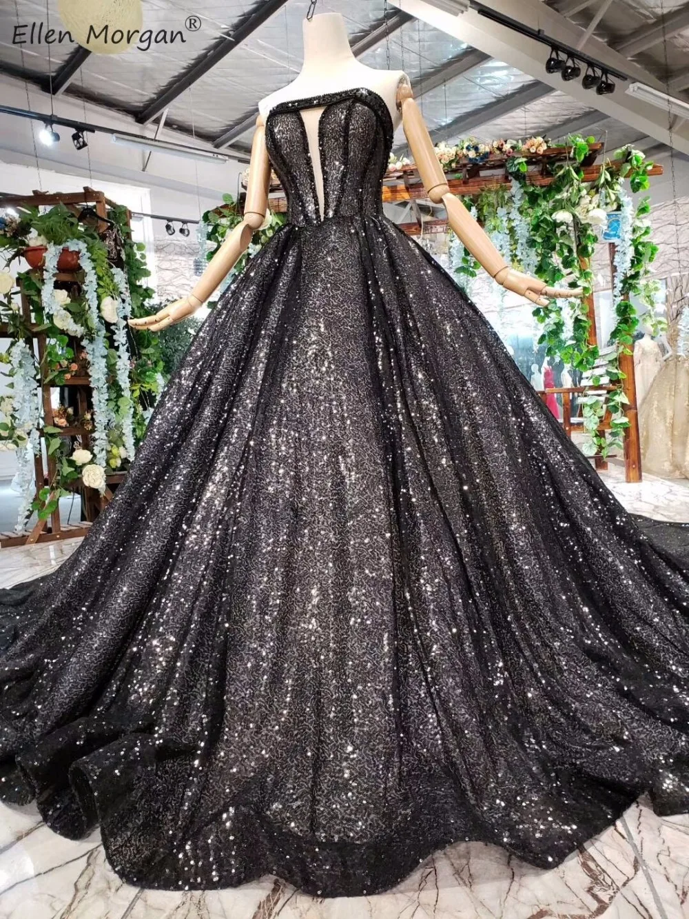Сексуальные черные блестящие бальные платья Сладкие 16 15 пышные Miss элегантные без рукавов со шнуровкой со шлейфом