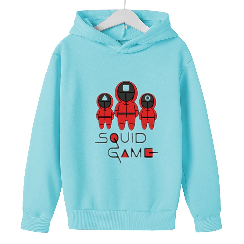 

New Squid Games Children Round Six Boys Baby Clothing Jogging Sweatshirt 2-12Age Kids Hoodies Sweatshirt Christmas Gift
