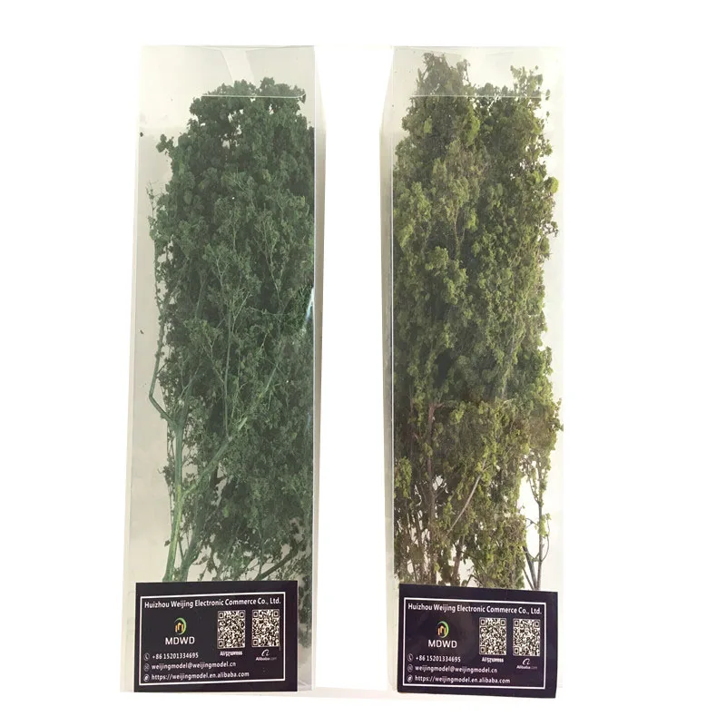 Моделирование здания растения DIY сцена Игрушка желтый зеленый поезд диорама