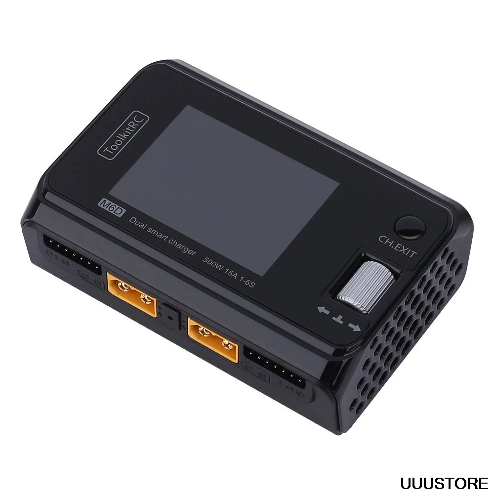 ToolkitRC M6D 500 Вт 15A DC Двухканальное мини зарядное устройство Dis для 1 6S Lipo LiHV Lion NiMh Pb Cell