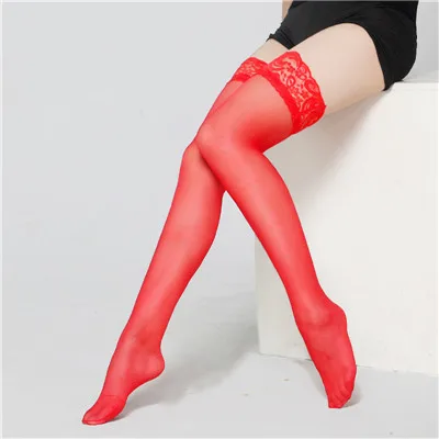Красный Новинка, сексуальное нижнее белье, кружевной чулок, черный, белый, прозрачный,, сексуальные, сексуальные, длинные, длинные, облегающие чулки, красивые - Цвет: Красный