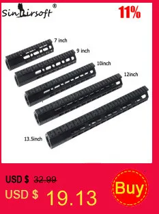 Алюминиевый Quad Rail 4-weaver/picatinny Rail Carbine Rifle Free Floating 7,2" Handguard QD Поворотный корпус для страйкбола AR15 M4/16