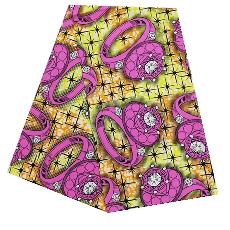 

High Quality 100% Cotton Original Real African Print wax Ankara Fabric 2020 African Fabric for Wedding Dress Diy Sewing NN0808-5