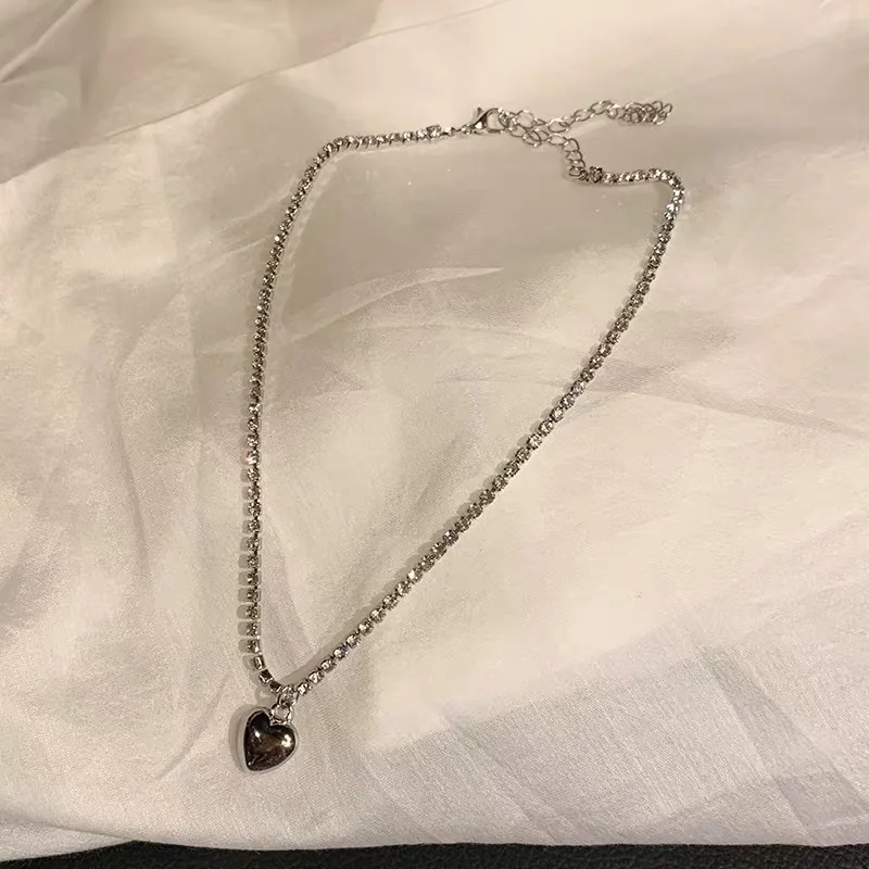 Суперблестящее ожерелье с бриллиантами и надписью Love цепочка холодным ветром