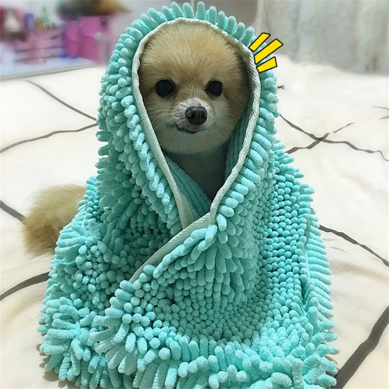 Милое полотенце для собак мягкое с повышенной абсорбирующей способностью щенка