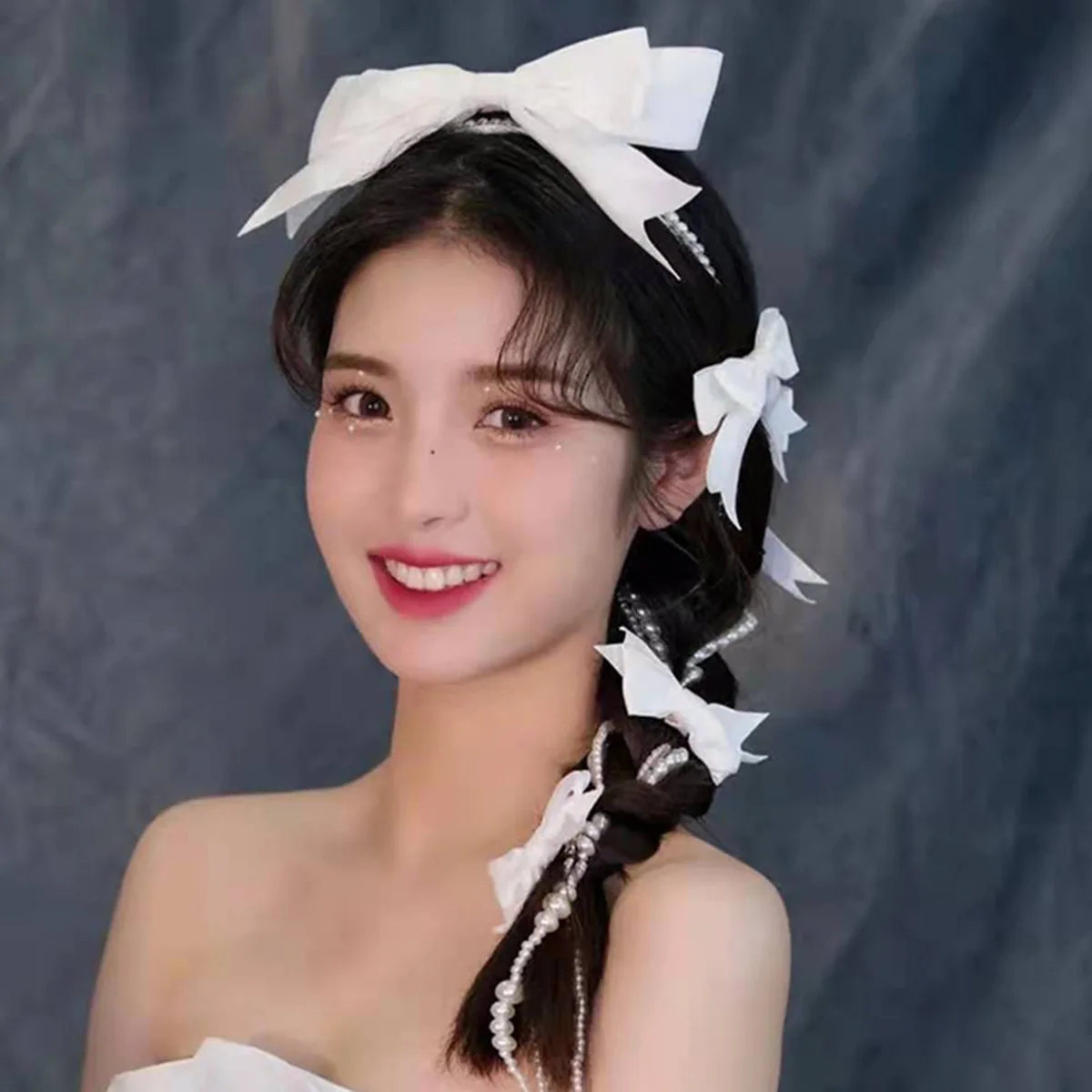 

Exquisite Beaded Bowknot Hairband Hairpin Headdress Suit Bridal Wedding Accessories Dress Simple Accessories