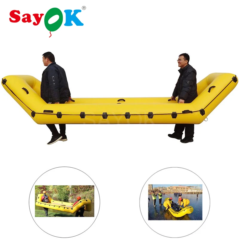 

PVC Inflatable Rescue Sled Inflatable Rescue Raft Inflatable Jet Ski Board (Can Make Rescues on Iced-Over Lakes)