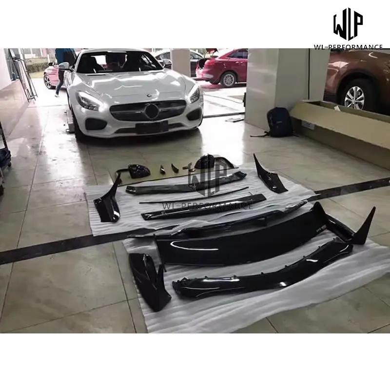Автомобильный Стайлинг AMG GT GTS передний бампер из углеродного волокна задний
