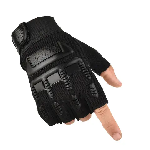 Перчатки тактические без пальцев для детей 4-14 лет, камуфляжные противоскользящие митенки в стиле милитари, детские спортивные велосипедные митенки