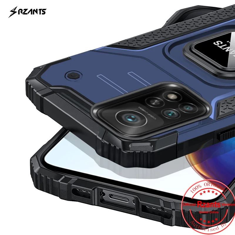 

Rzants for Xiaomi MI 10T MI 10T Pro Armor Case Ring Stand [King Kong]Bumper 2 In 1 Armor Cover Phone Casing