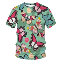 2021 Brand Summer New Men Women T-Shirt O-Neck Cartoon Butterfly Short Sleeved Fashion Hot Tops print high-quality clothing