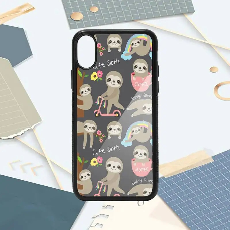 

sloth Cute animal high quality Phone Case PC for iPhone 11 12 pro XS MAX 8 7 6 6S Plus X 5S SE 2020 XR