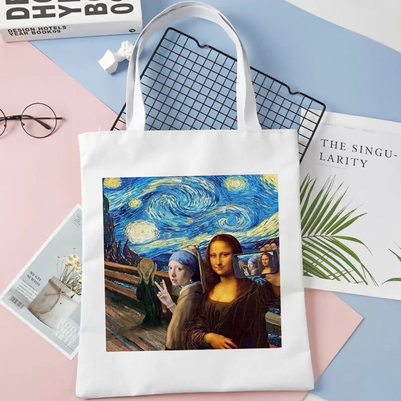 

Сумка для покупок Van Gogh, сумка-тоут, хлопчатобумажная Холщовая Сумка, тканая сумка